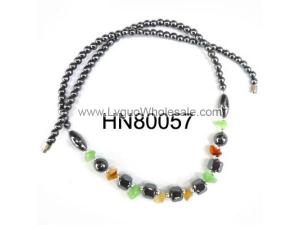 Assorted Colored Semi precious Chip Stone Beads Hematite Beads Stone Chain Choker Fashion Women Necklace